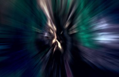 Hızlanma hareketi var. Işık ve çizgiler koyu arkaplanda hızla hareket ediyor