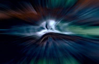 Hızlanma hareketi, ışık ve çizgiler koyu arkaplan üzerinde hızla hareket ediyor