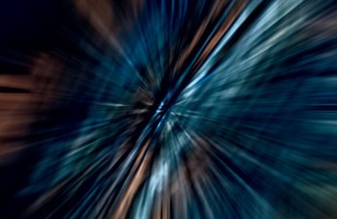 Hızlanma hareketi var. Işık ve çizgiler koyu arkaplanda hızla hareket ediyor