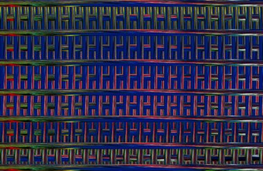 Geometrik fayanslı rengarenk deseni ve güzel renkleri olan soyut tasarım. 