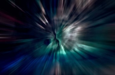 Hızlanma hareketi, ışık ve çizgiler koyu arkaplan üzerinde hızla hareket ediyor