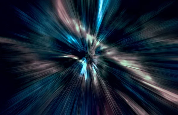 Hızlanma hareketi var. Işık ve çizgiler koyu arkaplanda hızla hareket ediyor