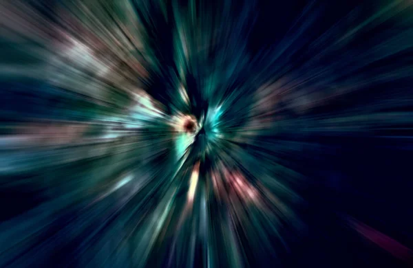 Pohyb Akcelerační Rychlosti Světlo Pruhy Pohybující Rychle Přes Tmavé Pozadí — Stock fotografie