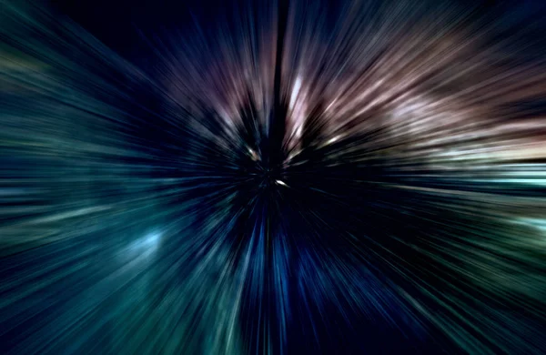 Hızlanma hareketi var. Işık ve çizgiler koyu arkaplanda hızla hareket ediyor