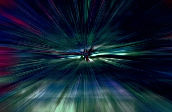 Aceleração Movimento Velocidade Luz Listras Movendo Rapidamente Sobre Fundo Escuro — Fotografia de Stock