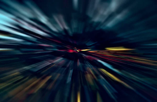 Acceleration Speed Motion Light Stripes Moving Fast Dark Background — Stock Photo, Image