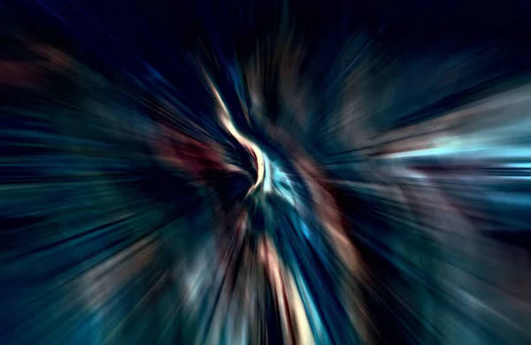 Acceleration Speed Motion Light Stripes Moving Fast Dark Background — Stock Photo, Image