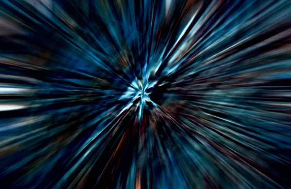 Hızlanma hareketi var. Işık ve çizgiler koyu arkaplanda hızla hareket ediyor