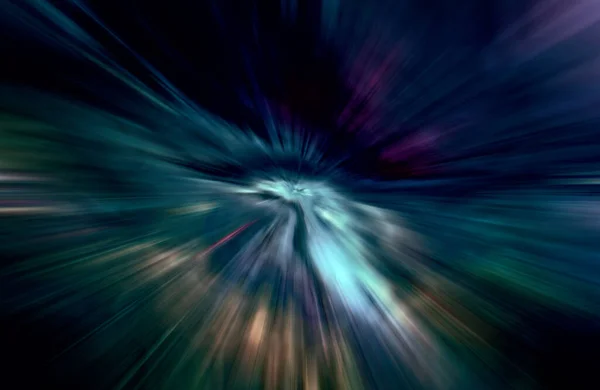 Aceleración Velocidad Movimiento Luz Rayas Moviéndose Rápido Sobre Fondo Oscuro — Foto de Stock