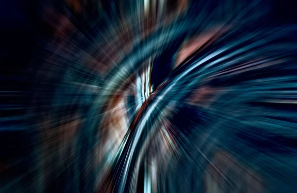 Acceleration Speed Motion Light Stripes Moving Fast Dark Background — Stock Photo, Image