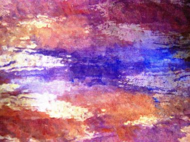 Güzel renklerle soyut boyama  