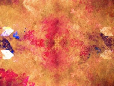 Güzel renklerle soyut boyama  