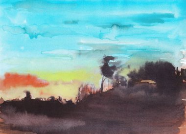 Soyut suluboya arkaplan, kopyalama alanı için kağıt duvar kağıdı 