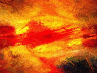 Güzel renklerle soyut boyama  