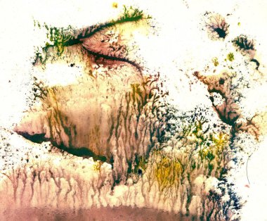 Güzel renklerle soyut boyama  