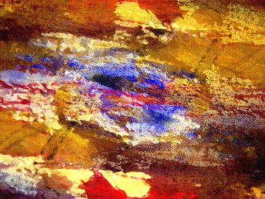 Güzel renklerle soyut boyama  