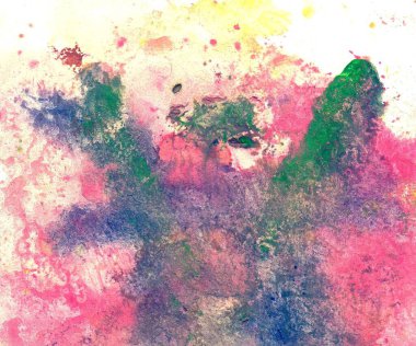 Güzel renklerle soyut boyama  