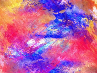 Güzel renklerle soyut boyama  