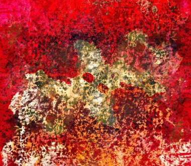 Güzel renklerle soyut boyama  