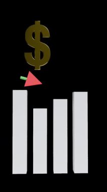 ABD Doları Döviz Piyasası Düşük Trend Grafiğiyle Çöktü - Şeffaf Arkaplan
