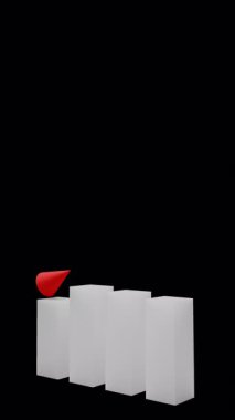 Mali Başarı Yükselen Trend Çubuğu Grafiği - Şeffaf Arkaplan