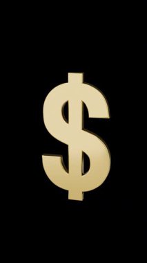 Altın Dolar Para Birimi Sembolü - 3D Finans Konsepti