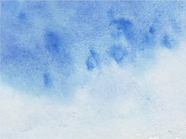 Blue Hand Painted Watercolor Texture Bright Colors White Background — Stok Vektör
