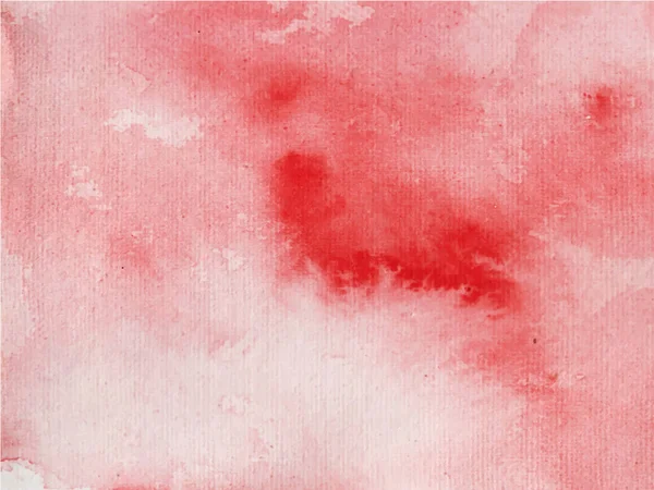 Rote Handbemalte Aquarell Textur Aus Hellen Farben Auf Weißem Hintergrund — Stockvektor