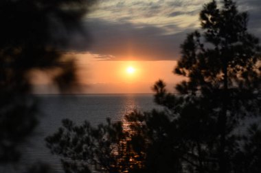      Denizde gün batımının görüntüsü