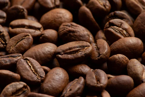 Roasted coffee beans. arabica. Can be used for background. selective focus.