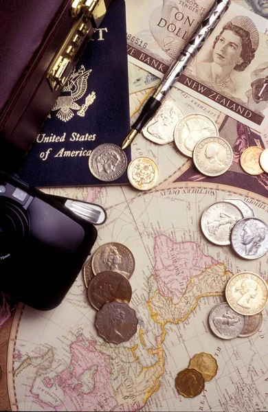 Different dollar coins of money of United states of America