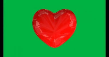 Red color balloon heart beat