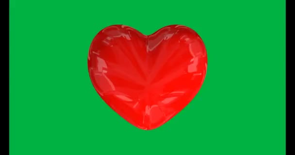 Red Color Balloon Heart Beat — Video Stock