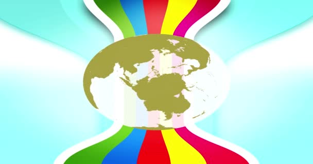回転する地球のデザイン — ストック動画