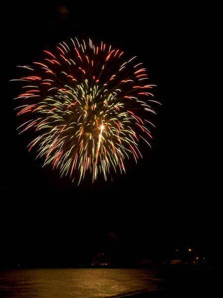 Magnetic Fire Works Dark Sky — Stock Photo, Image