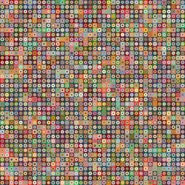 Daire ve kare ile soyut seamless modeli.