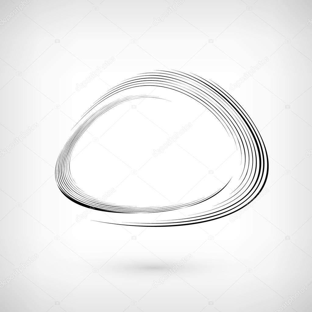 Logo Design . Black Grunge Paint Brush Line . Grunge Triangle Shape. Grunge Frame.
