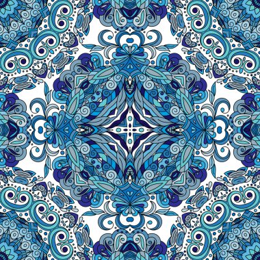 Kusursuz desen. Klasik dekoratif elementler. El çizimi arka plan. İslam, Arapça, Hintçe, sedir motifleri.