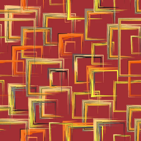 Vektorquadrat-Muster. abstrakte geometrische Muster Hintergrund mit frech bemalten Quadraten — Stockvektor