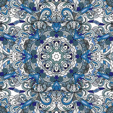 Kusursuz desen. Klasik dekoratif elementler. El çizimi arka plan. İslam, Arapça, Hintçe, sedir motifleri.