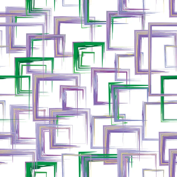 Vektorquadrat-Muster. abstrakte geometrische Muster Hintergrund mit frech bemalten Quadraten — Stockvektor