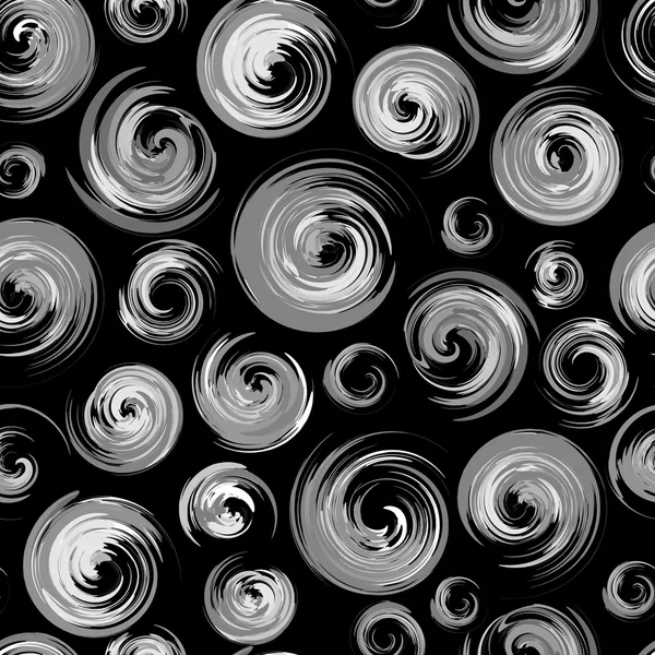 El patrón blanco y negro vector sin costuras con pinceladas abstractas. El fondo creativo monocromo dibujado a mano para su diseño. Se puede imprimir en textiles, papel de embalaje, tarjetas de felicitación, etc. . — Vector de stock