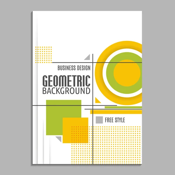 Modèle vectoriel abstrait géométrique moderne. Brochure commerciale. Fond géométrique abstrait. Couverture — Image vectorielle