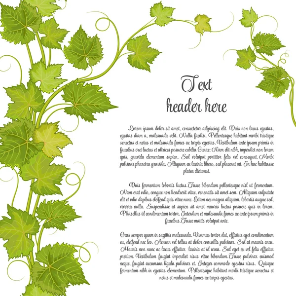 Bunch of grapes for label wine or other. Grapes pattern page in green — Stockvector