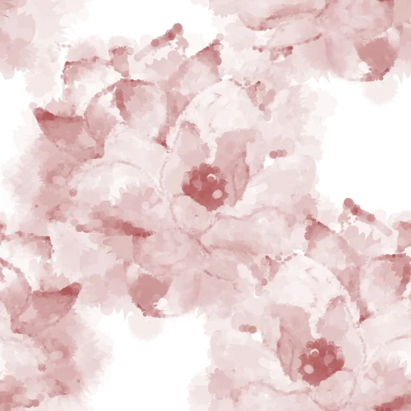 Hand painted watercolor imitation vector magnolia seamless pattern background. Not trace. — 스톡 벡터