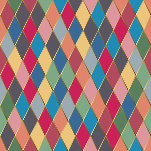 Vektornahtloses Muster mit Rauten. abstrakte bunte Textur. Geometrischer Hintergrund. leuchtende Farben. — Stockvektor