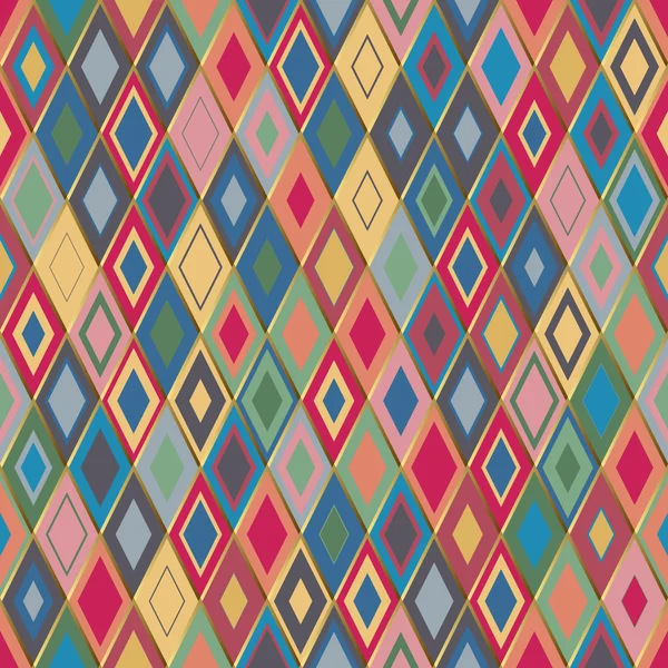 Vektornahtloses Muster mit Rauten. abstrakte bunte Textur. Geometrischer Hintergrund. leuchtende Farben. — Stockvektor