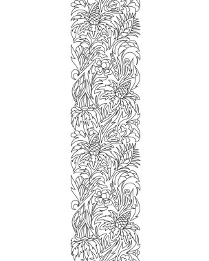 Seamless borders vector set in doodle style.