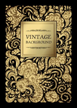 Vektör lüks vintage arka plan. Davet veya duyuru olarak mükemmel.