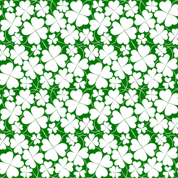 Vector Green Clover Pattern — Stockvector